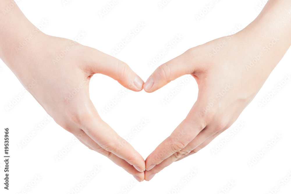 Obraz premium hands in shape of heart
