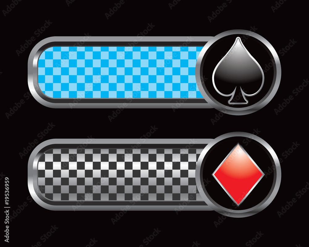 card suits blue and black checkered tabs card suits blue and black checkered tabs