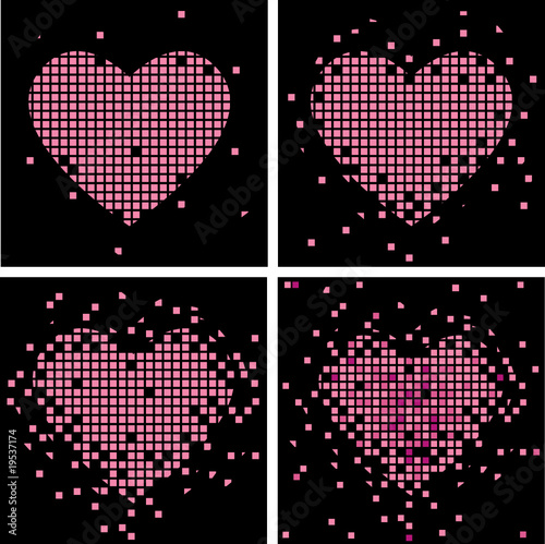 Vector illustration of Saint Valentine's Day heart - mosaic