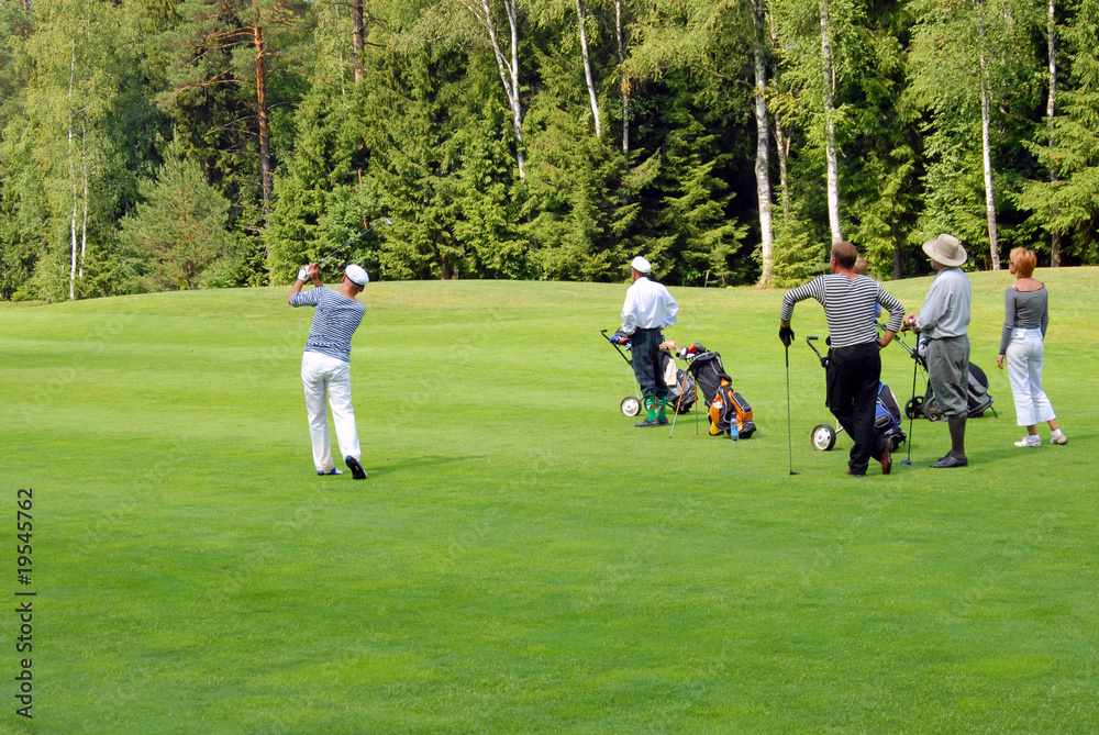 Group of Golfers at Moscow's Country Club (Russia)