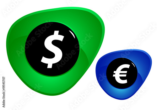button T dollar and euro