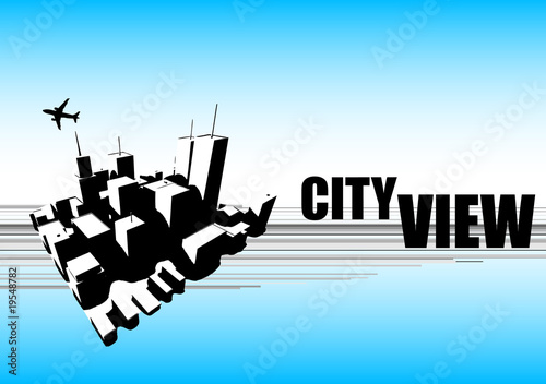 perspective city view