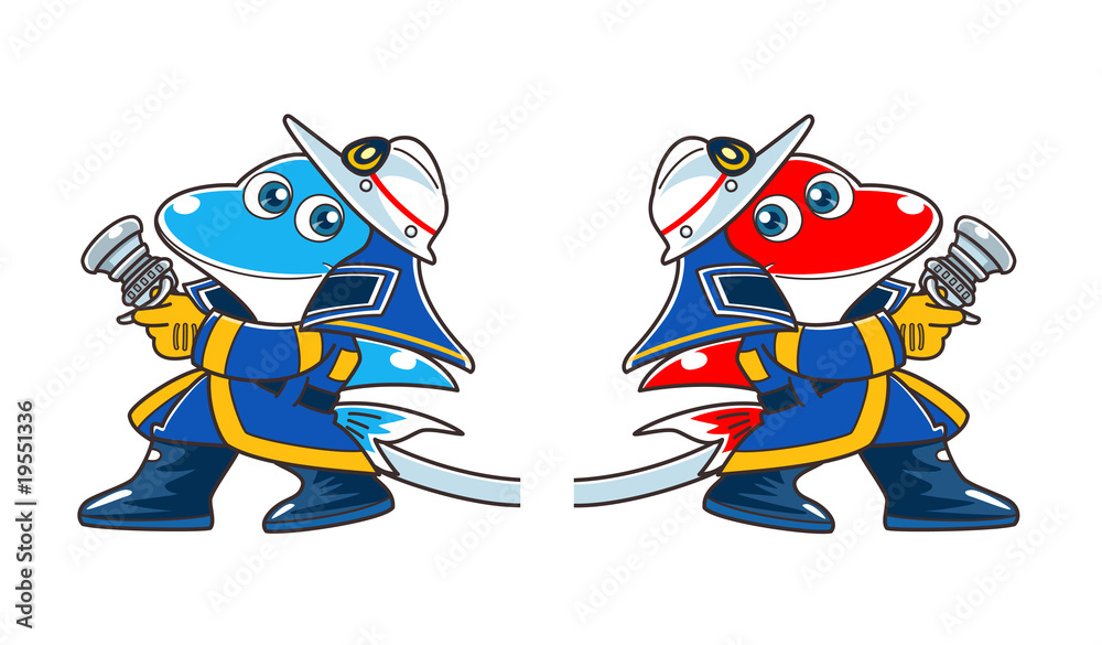 消防士のキャラクター イルカ Stock イラスト Adobe Stock