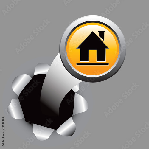 home icon coming out of hole