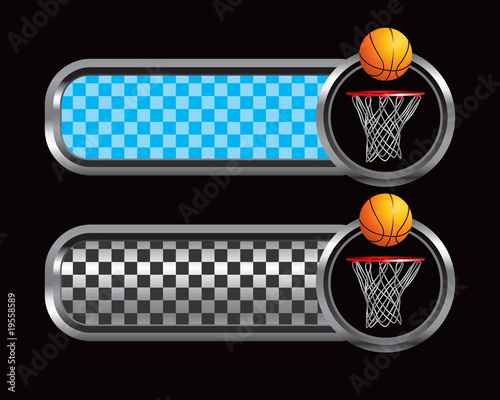 basketball hoop blue and black checkered tabs