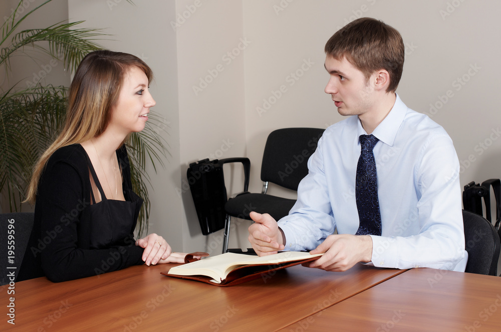 The businessman with the colleague The businessman with the colleague