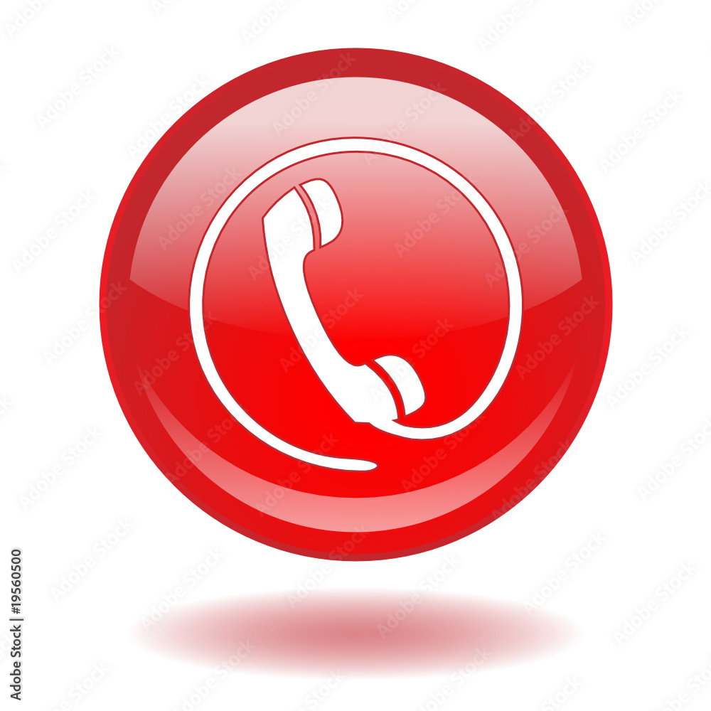 Round web button with telephone symbol (hotline customer care) Round web button with telephone symbol (hotline customer care)