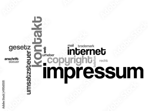 Impressum - Text Cloud