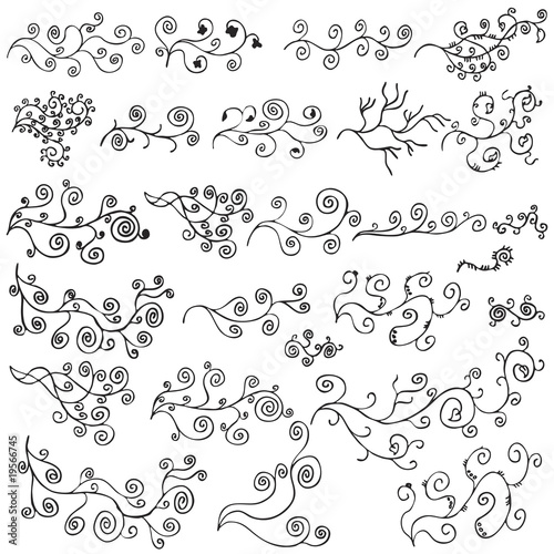 Vector Vines Design Element Set