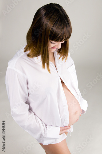 Young beautiful pregnant woman