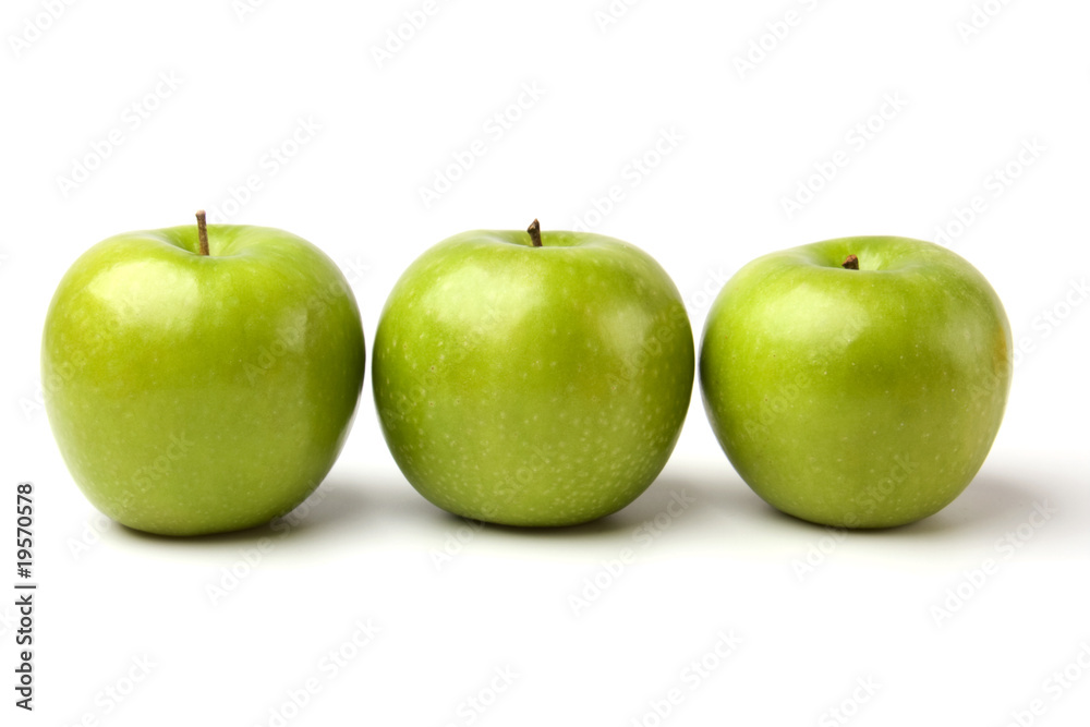 green apples isolated on white background green apples isolated on white background