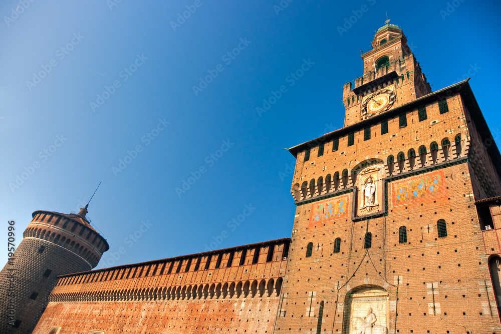 Sforza's Castle in Milan, Italy.
