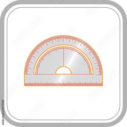 vector icon of protractor