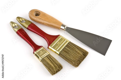Lackpinsel mit Spachtel