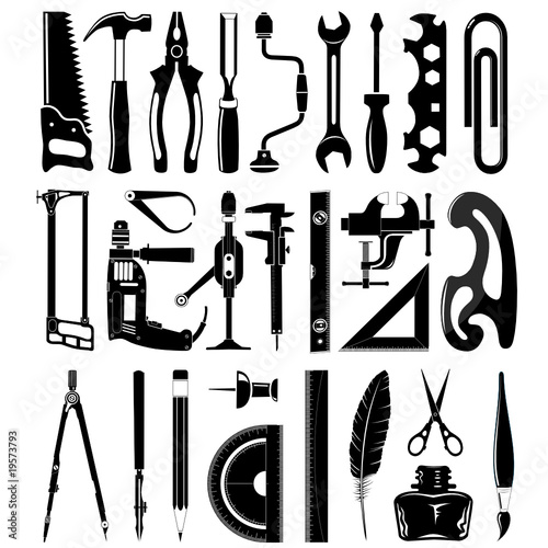 vector icons of instruments