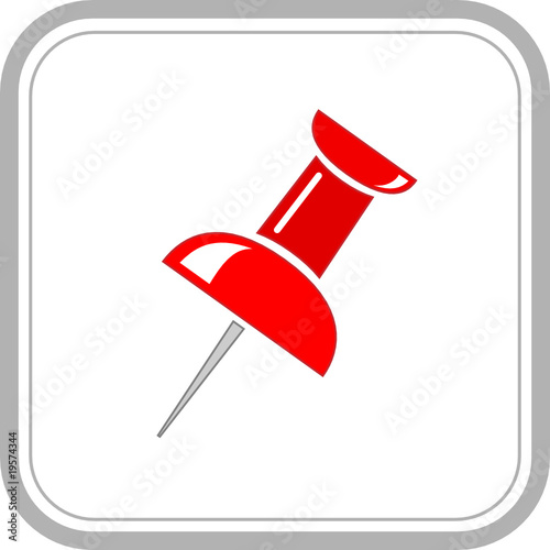 vector icon of push pin