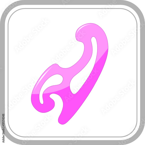 vector icon of French curve
