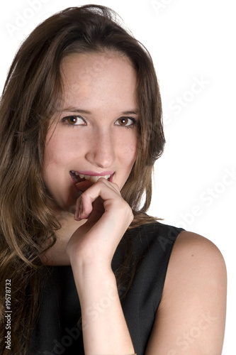 portrait d'une jeune femme expressive