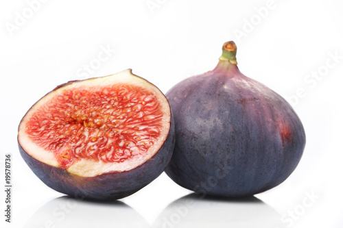 Fresh figs isolated on the white