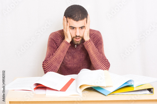 young man studying photo