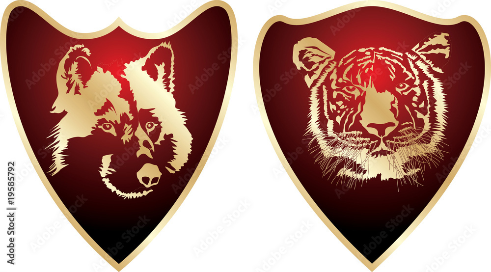 Fototapeta premium label in the manner of heraldic sign