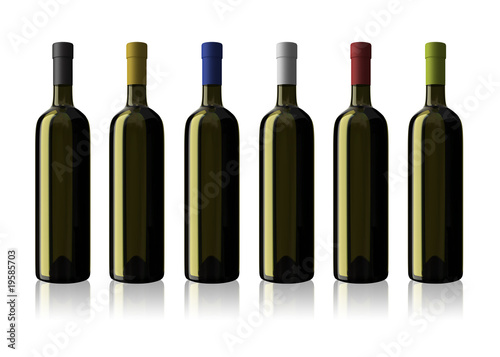 Bottiglie di vino bianco