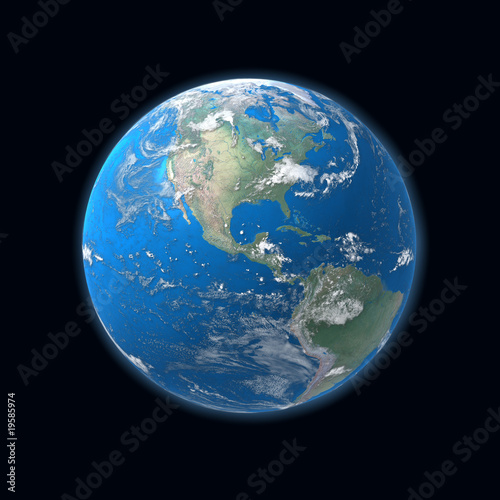 Fototapeta Naklejka Na Ścianę i Meble -  high detailed globe map, america