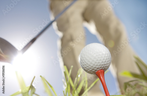 Tableau sur toile golfer