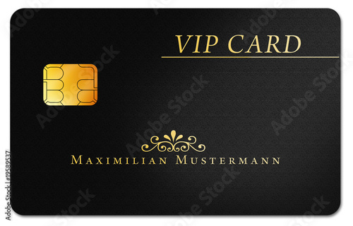 black vip card, smartcard photo