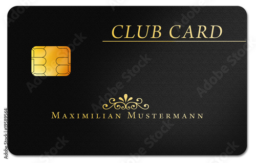 black club card, smartcard photo