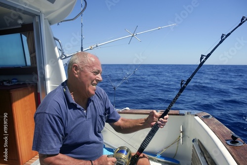 Angler senior big game sport fishing boat © lunamarina