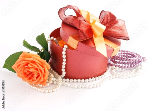 jewelery and rose for gift