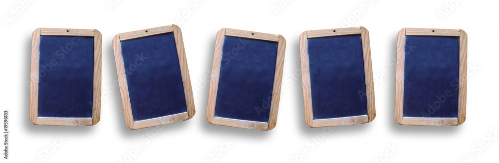 Fototapeta premium Five empty Blackboards
