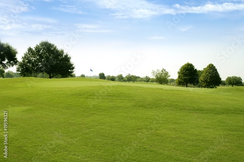 Fototapeta Naklejka Na Ścianę i Meble -  Beautigul Golf green grass sport fields