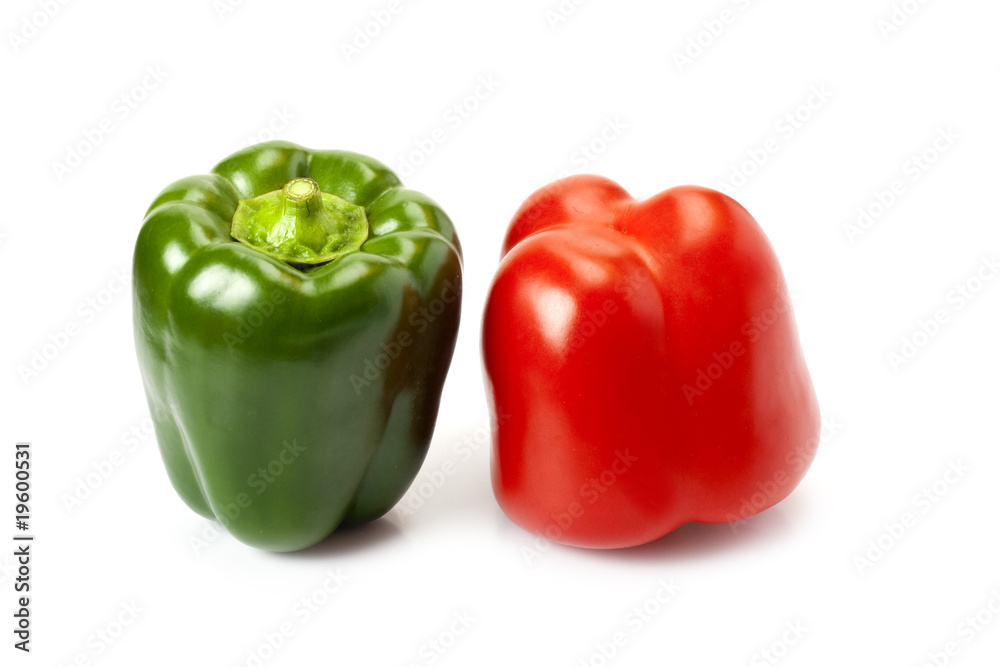 Paprika red and green Paprika red and green