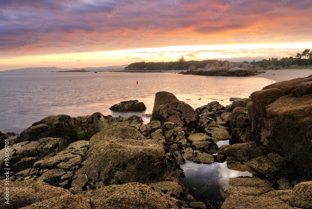 Coastal Sunset on Atlantic ocean