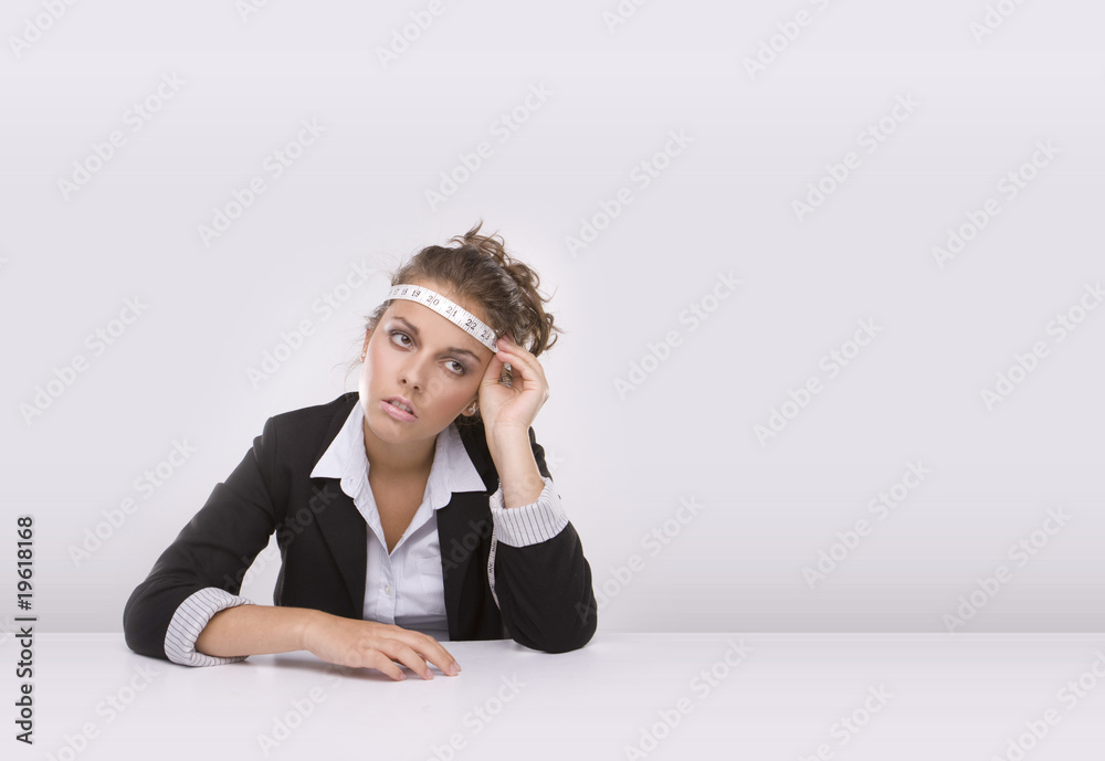 Business woman in times of the economic crisis. Business woman in times of the economic crisis.