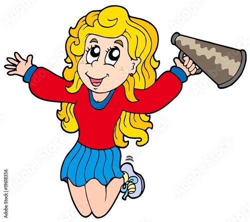 Cartoon cheerleader