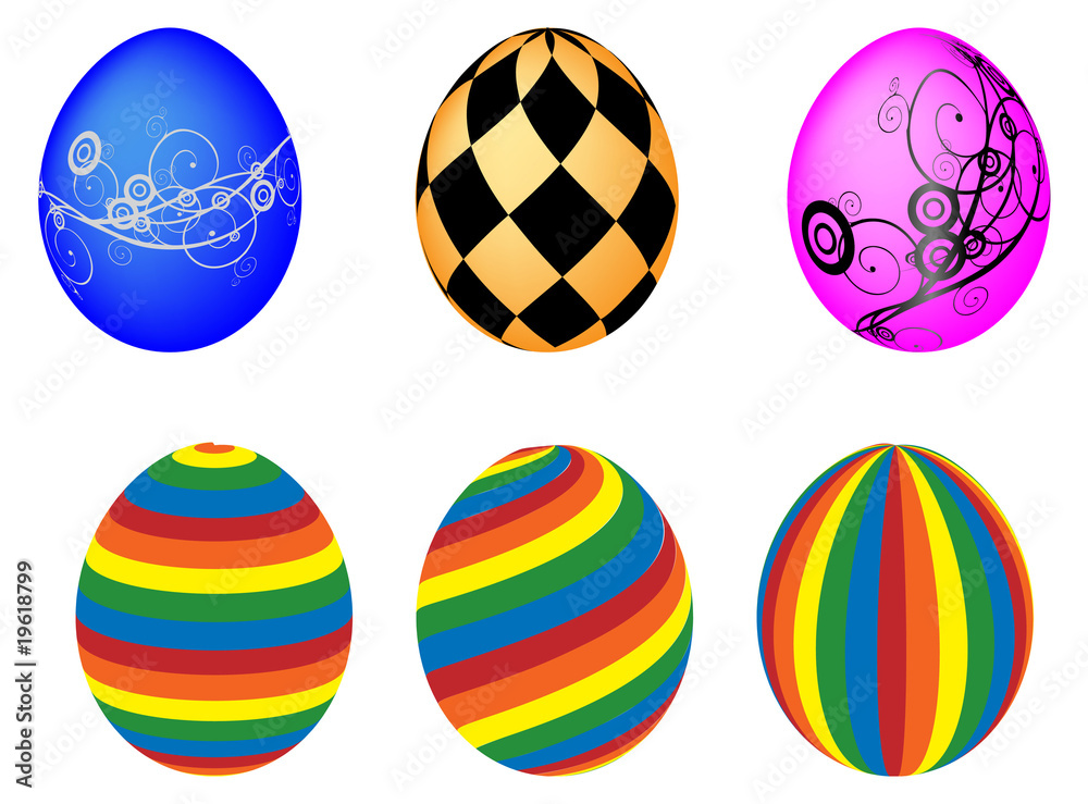 Vector Set of easter eggs