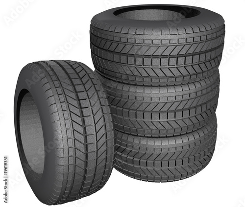 Tires isolated © 3dvin