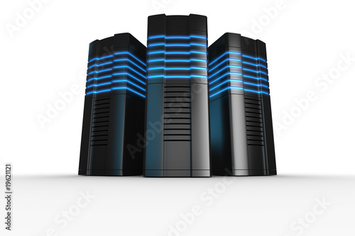Photography Rack servers on white background