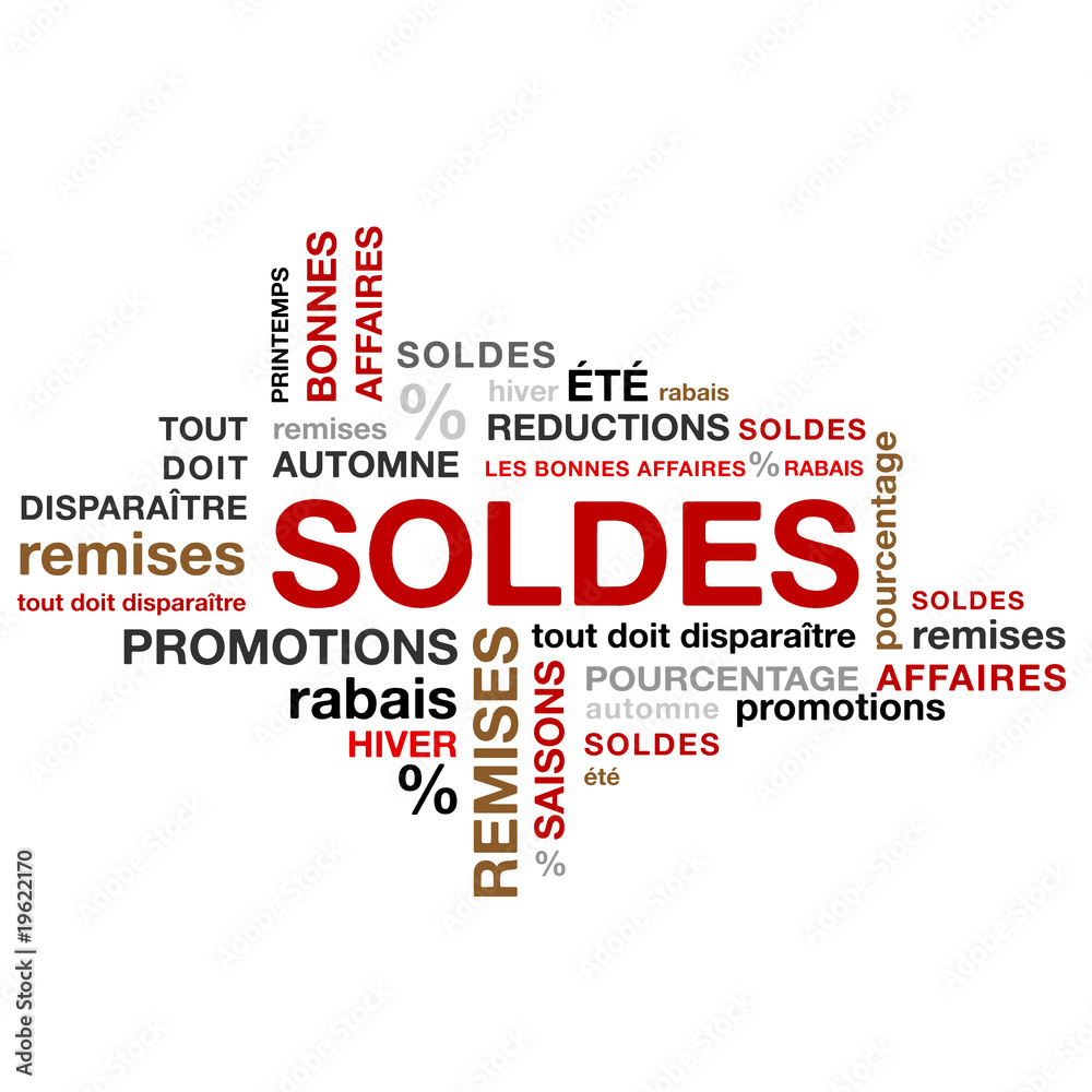 Fototapeta premium mots soldes