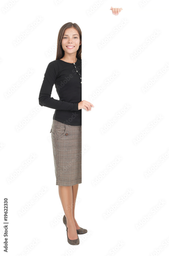 Billboard sign businesswoman Billboard sign businesswoman