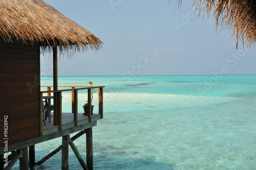 Bungalow sur l eau aux Maldives