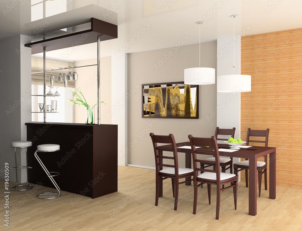 Fototapeta premium Bar and dining table