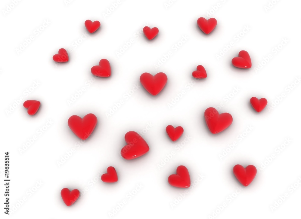 small hearts valentines illustration