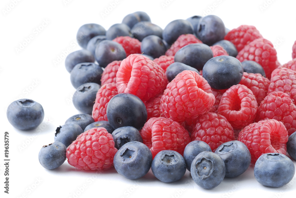 raspberries and blueberries raspberries and blueberries