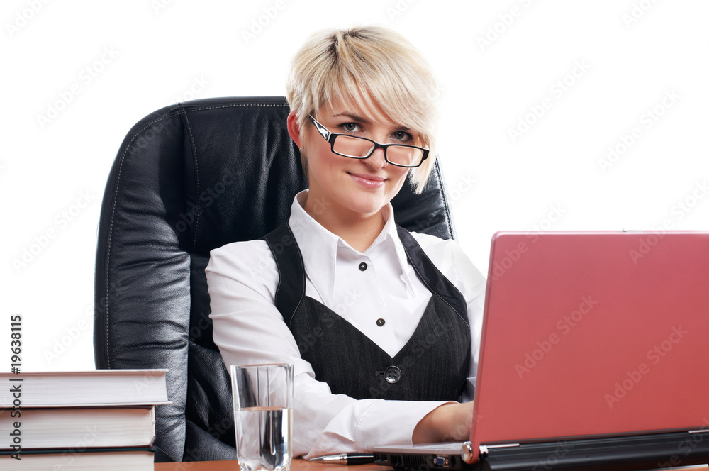 The charming young business woman The charming young business woman