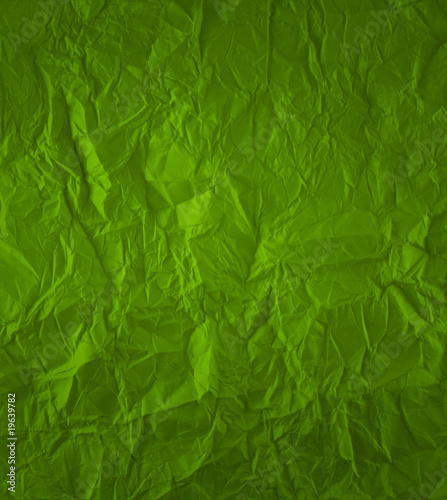 Green crumpled paper