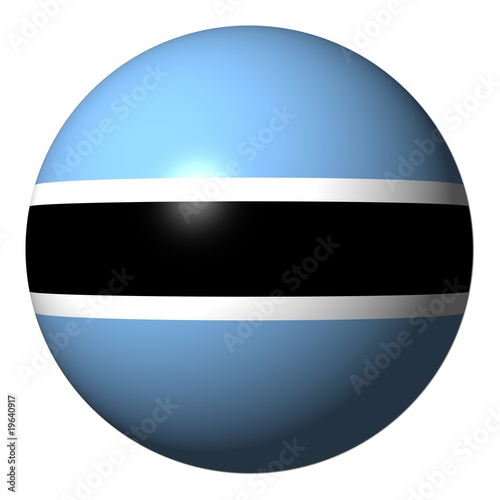 Free Download Botswana flag sphere isolated on white illustration - GFXLoad
